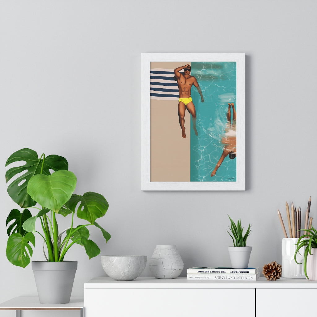 "St Tropez daze" Premium Framed Vertical Print