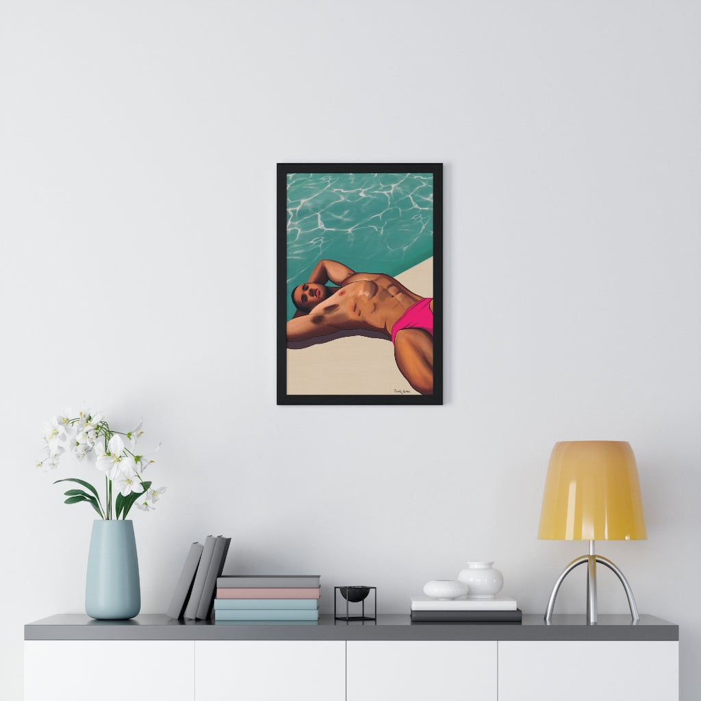 "Pool daze" Premium Framed Vertical Print