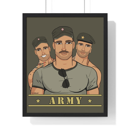 "Army Boys" Framed Vertical Print