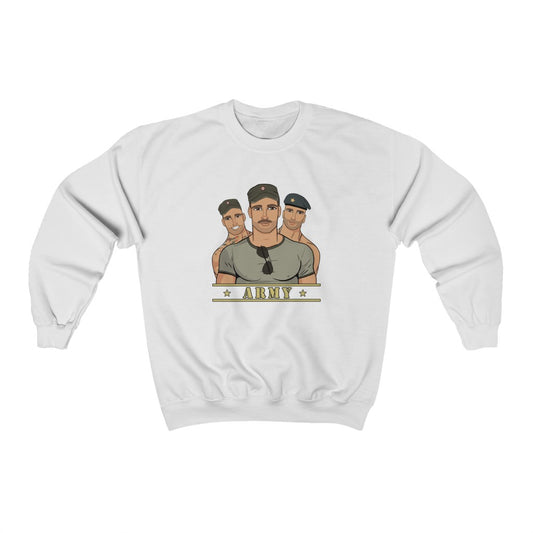 TJDRAW Army Squad Heavy Blend Crewneck Sweatshirt