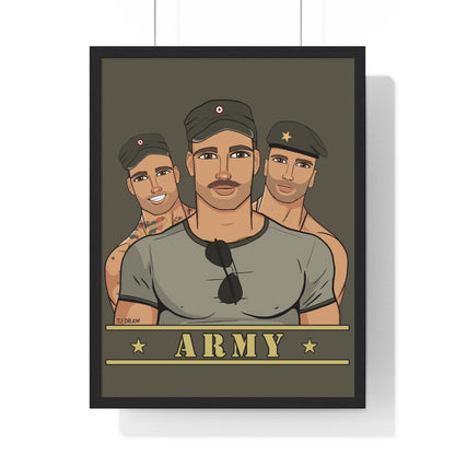 "Army Boys" Framed Vertical Print