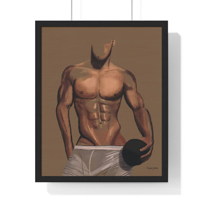 "Play Ball" Premium Framed Vertical Print