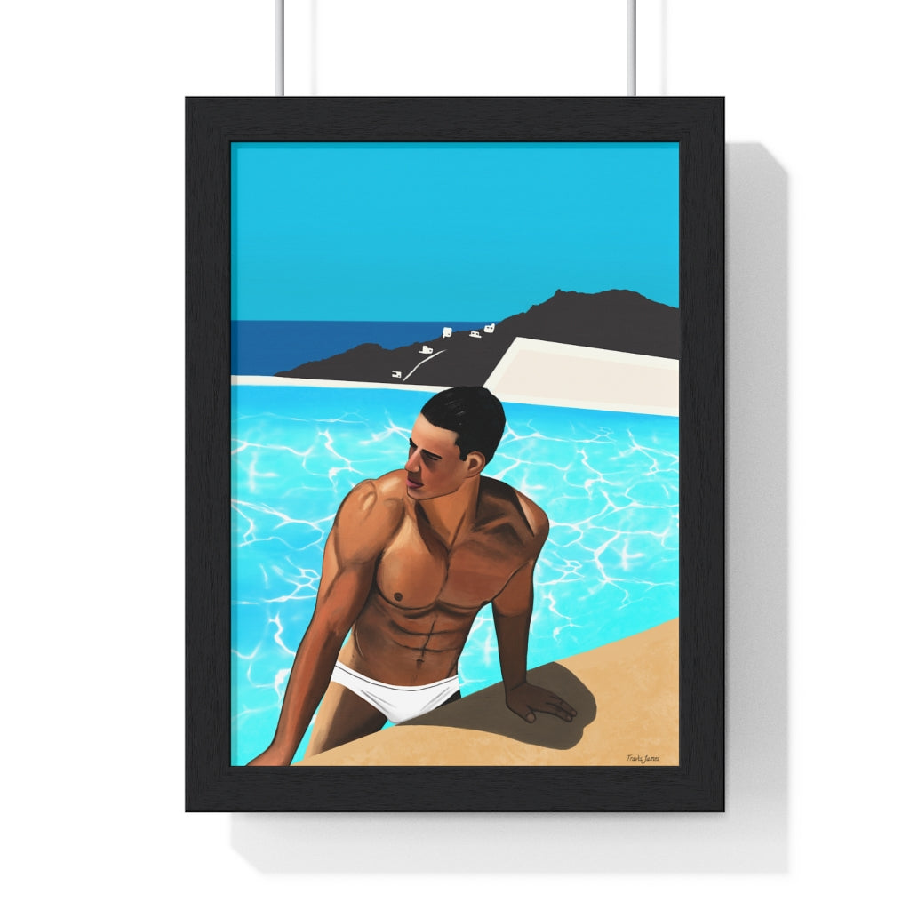 "Mykonos Morning" Premium Framed Vertical Print