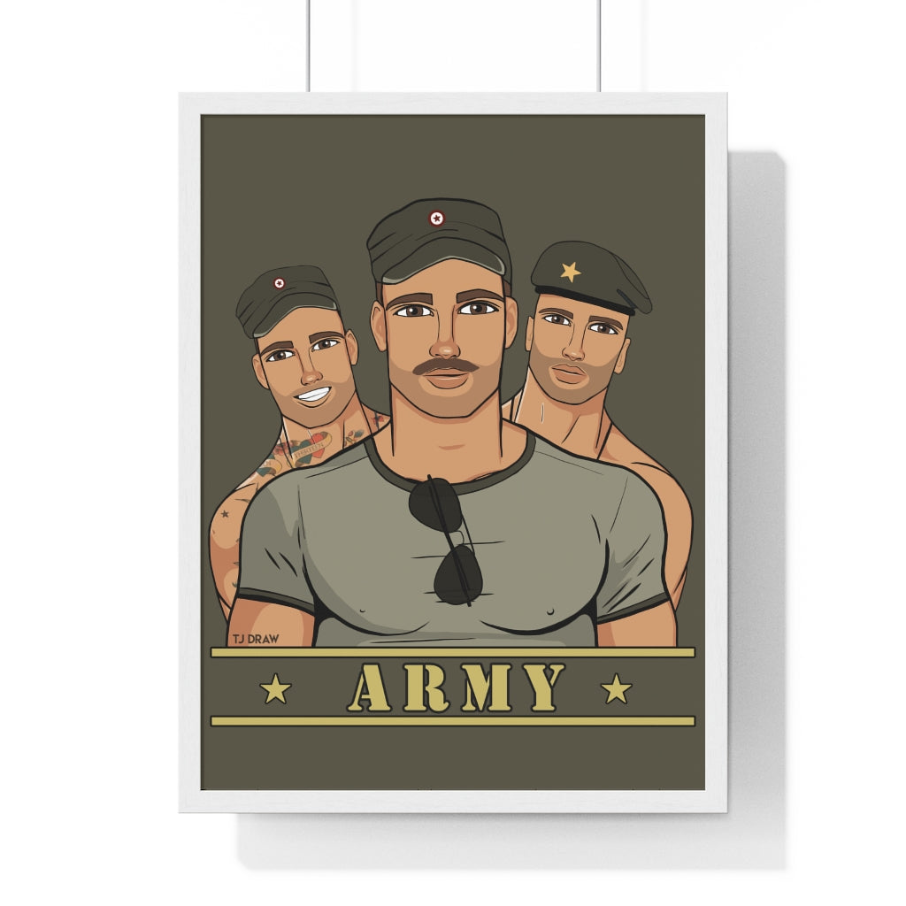 "Army Boys" Framed Vertical Print