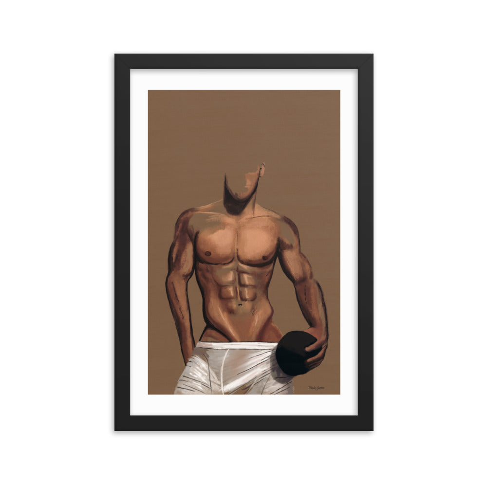 "Play Ball" Premium Framed Vertical Print