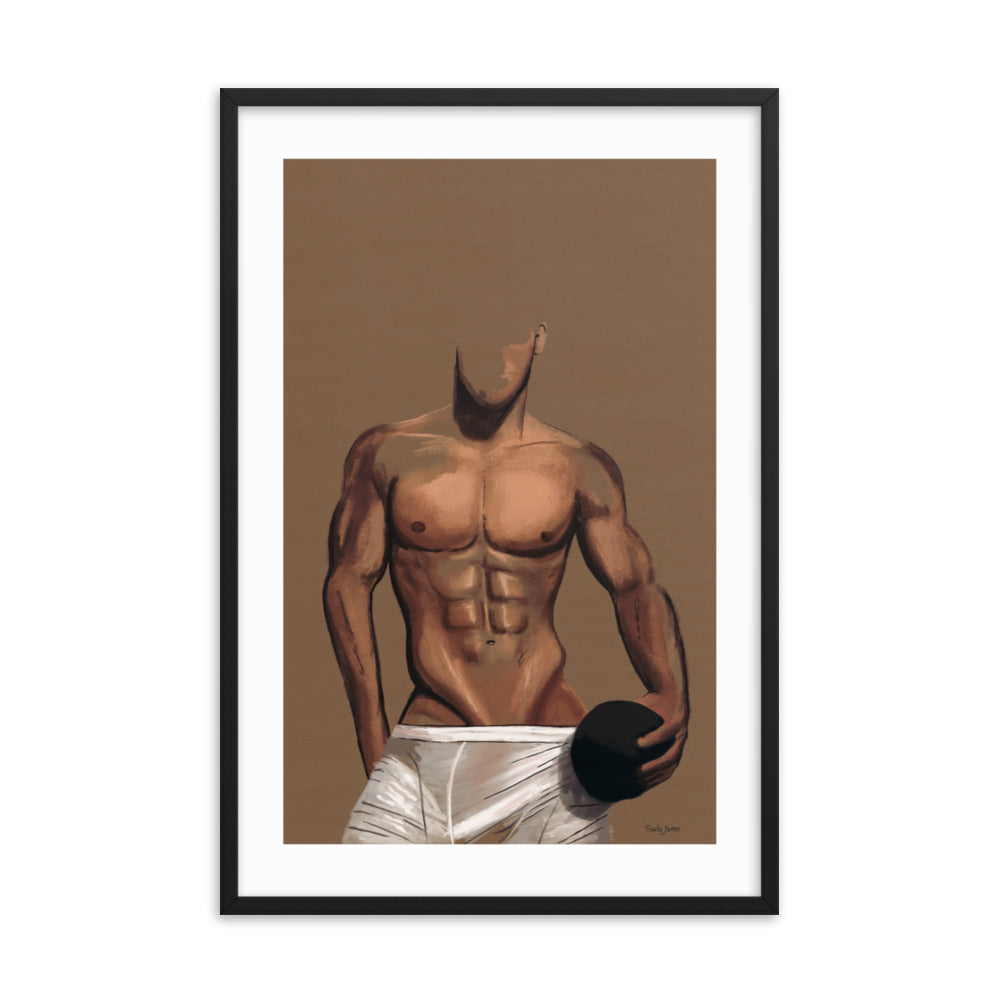 "Play Ball" Premium Framed Vertical Print