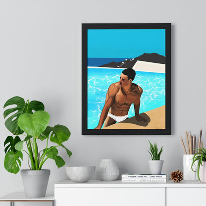 "Mykonos Morning" Premium Framed Vertical Print