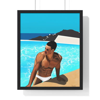 "Mykonos Morning" Premium Framed Vertical Print