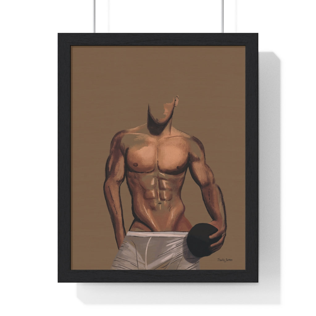 "Play Ball" Premium Framed Vertical Print