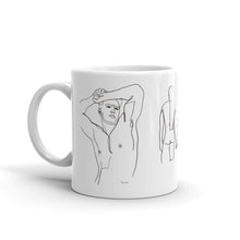 Load image into Gallery viewer, TJ Male Line White glossy mug
