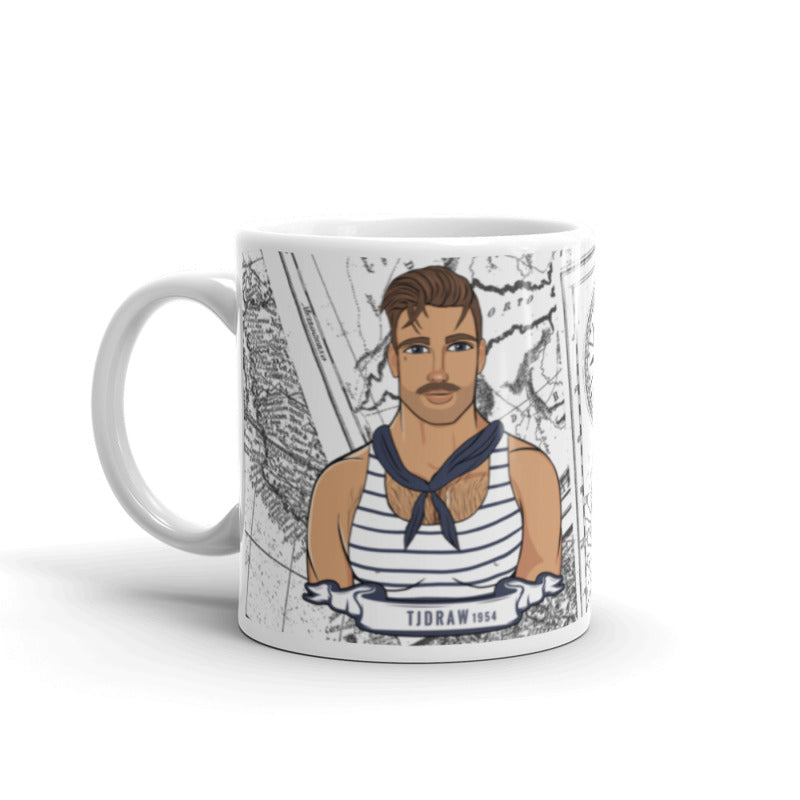 Sailors White glossy mug