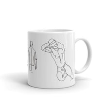 Load image into Gallery viewer, TJ Male Line White glossy mug
